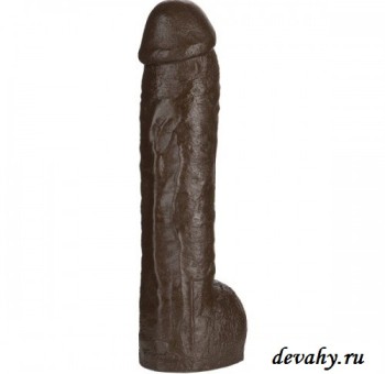 Огромный сексуальный фаллоимитатор "Шоколадный красавчик" Hung Vac-U-Lock Attachment - Black
